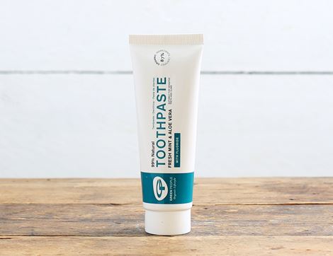 fresh mint aloe vera toothpaste with fluoride green people