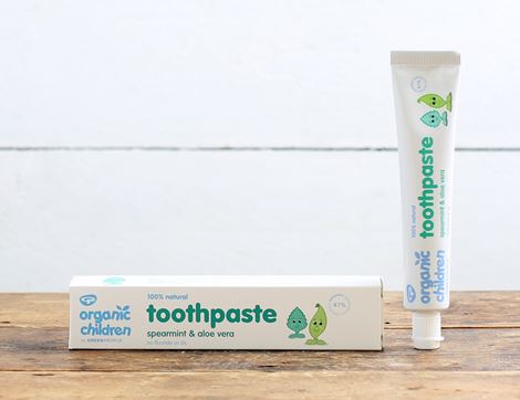 chlidren's spearmint toothpaste fluoride free green people