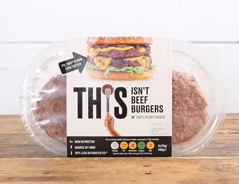 this isn't beef plant-based burgers, b corp non-organic, this