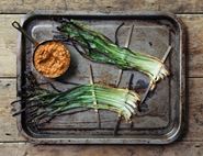 Spring Onions with Smoky Romesco Sauce