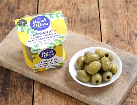 lemon thyme & black pepper olives the real olive company