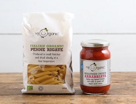 penne pasta & arrabiata sauce bundle mr organic