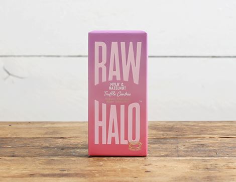 mylk & hazelnut truffle bar raw halo