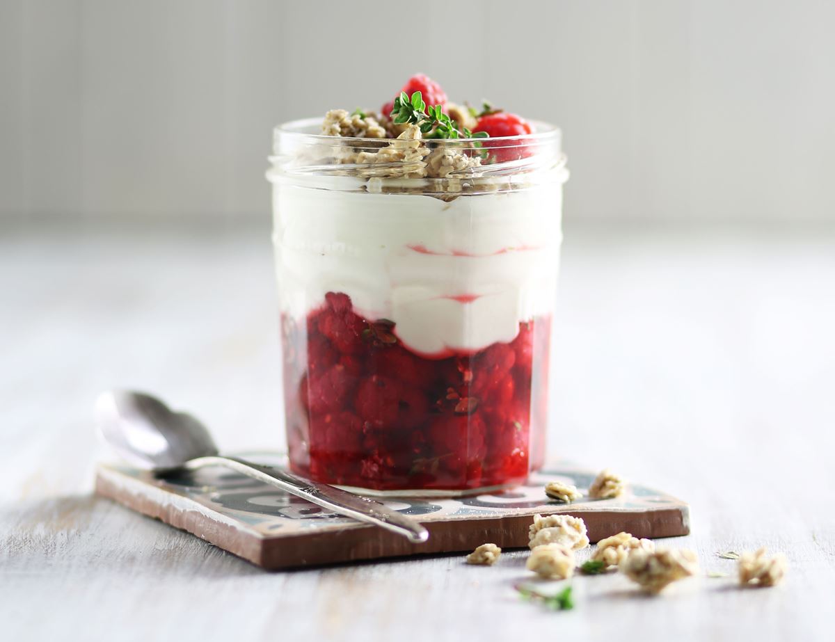 Raspberry Breakfast Pots