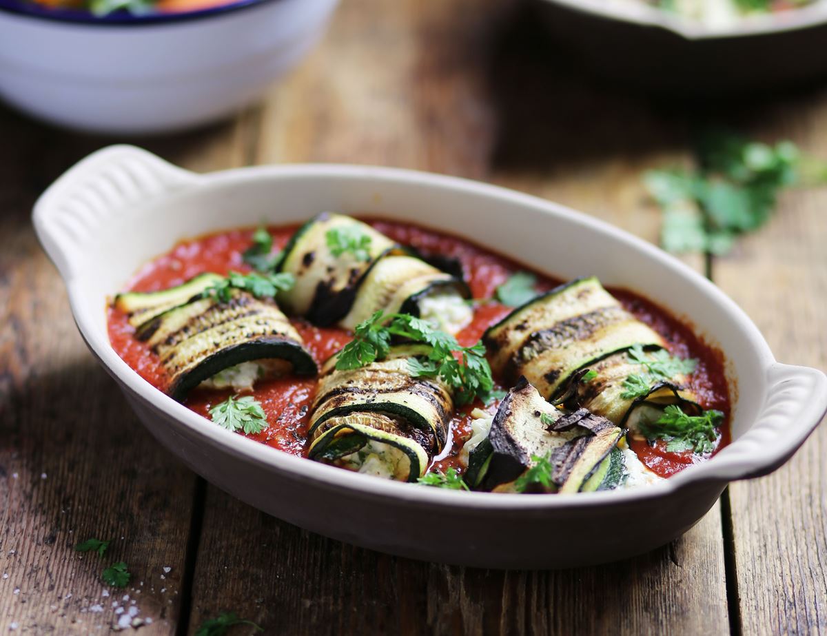 Springy Courgette & Homewood Cheese Cannelloni