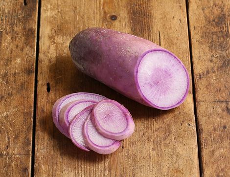 round blue radish