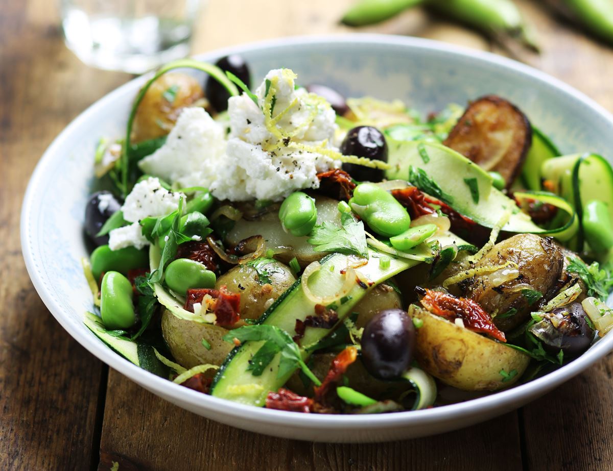 Italian Summer Bean Bowl with Ricotta