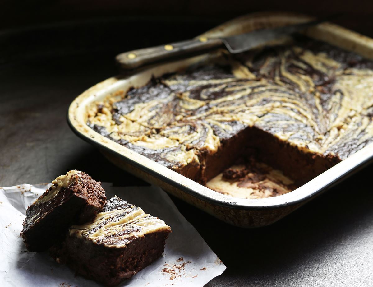 Smoky Aubergine & Tahini Brownies