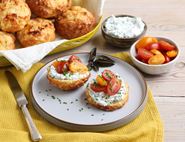 Cheese Scones with Ricotta & Balsamic Tomatoes