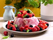 Summer Berry & Basil Pudding