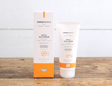 spf15 sun cream with natural insect repellent green people