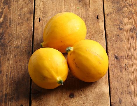 yellow round courgettes