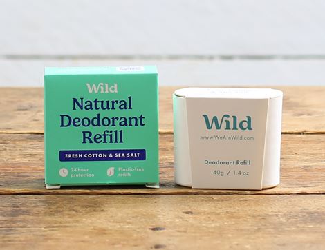 fresh cotton & sea salt deodorant refill wild