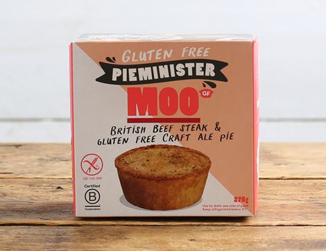 gluten free moo british steak & ale pie pieminister