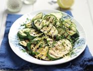 Griddled Courgettes with Lemon & Mint