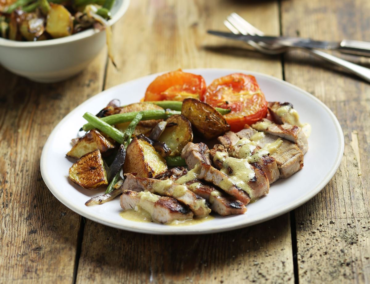 Pork Steaks with Summer Veg