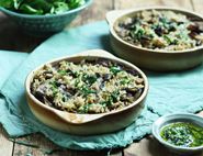 Baked Portobello Risotto with Zingy Tarragon Gremolata