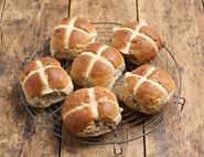 Luxury Hot Cross Buns, B Corp, Non-Organic, Hobbs House Bakery (pack of 6)
