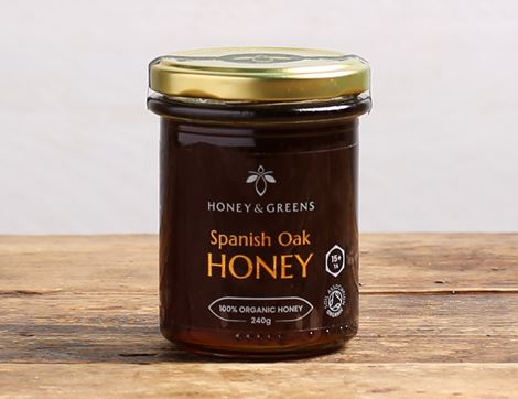 Active Oak Honey TA15+, Organic, Honey & Greens (240g)