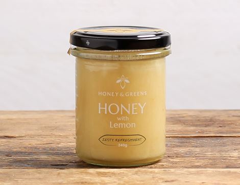 British Honey with Lemon, Non-Organic, Honey & Greens (240g)