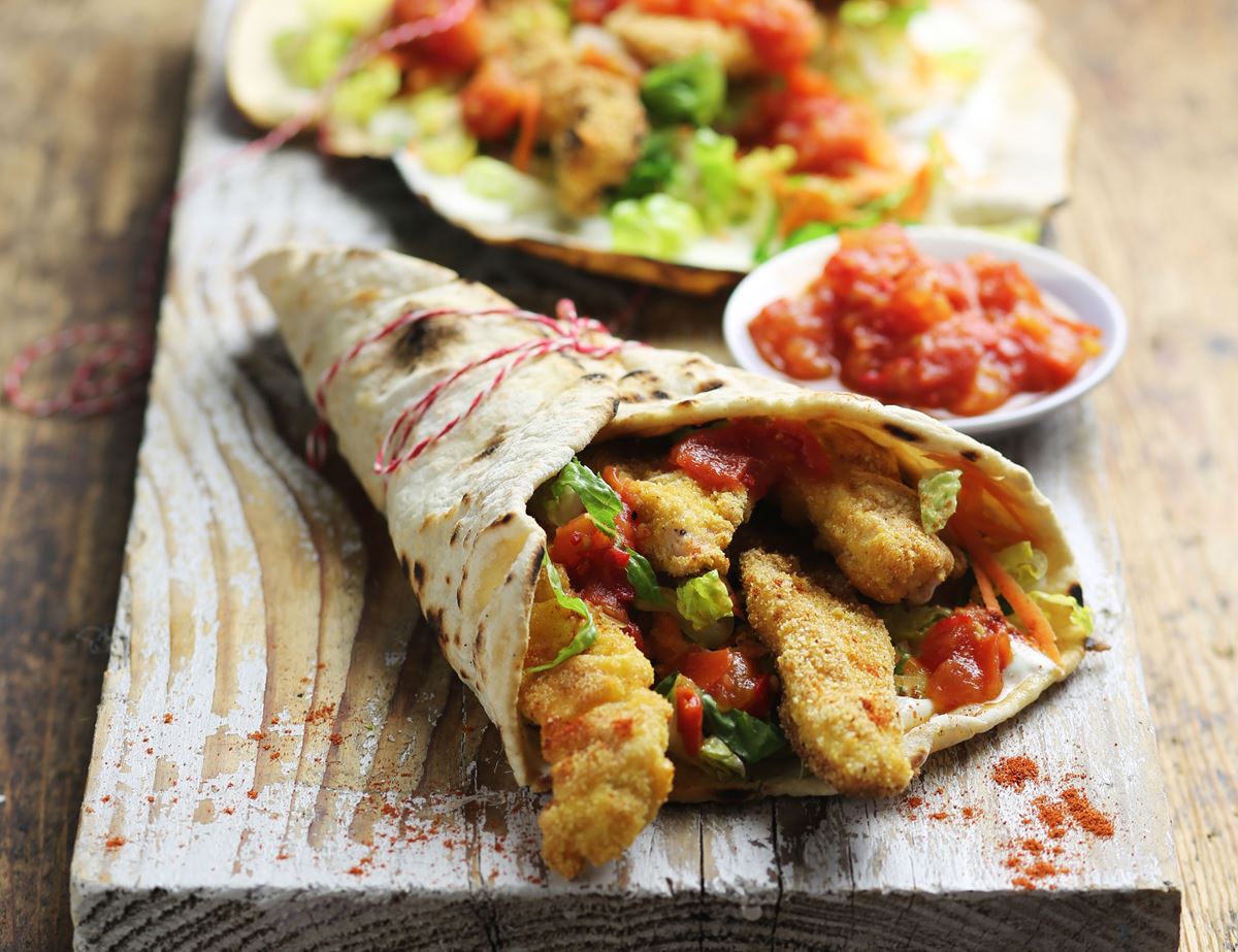 Southern Fried Chicken Wraps with Chilli Jam