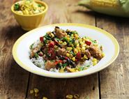 Creole Chicken with Toasted Corn