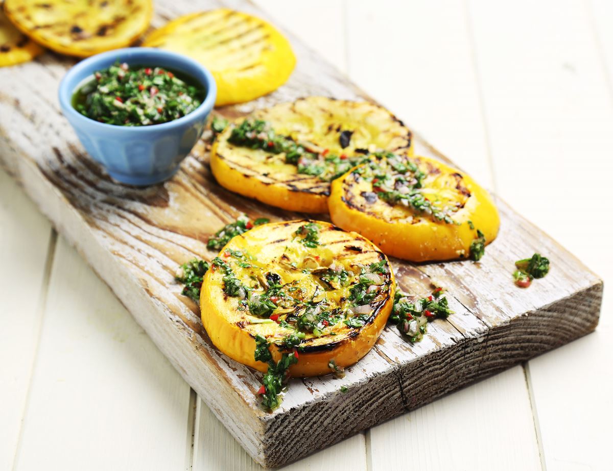 Pattipan Steaks with Chimichurri