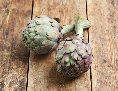 Violet Artichokes, Organic (2 heads)