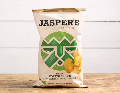 Salted Extra Virgin Olive Oil Crisps, Organic, Jasper’s Organic Treasures (100g)