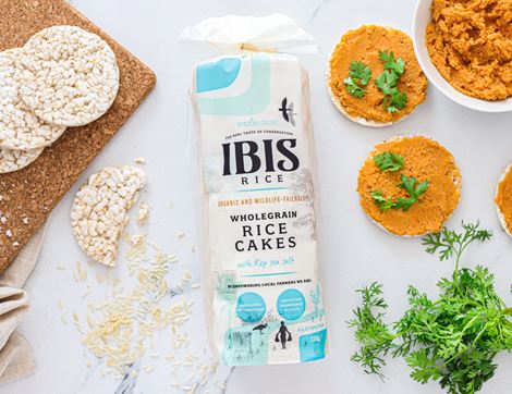 Salted Wholegrain Rice Cakes, Organic, IBIS Rice (130g)
