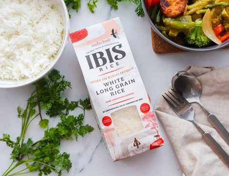 White Long Grain Rice, Organic, IBIS Rice (500g)