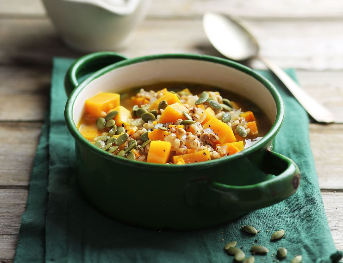 Squash & Toasted Barley Soup