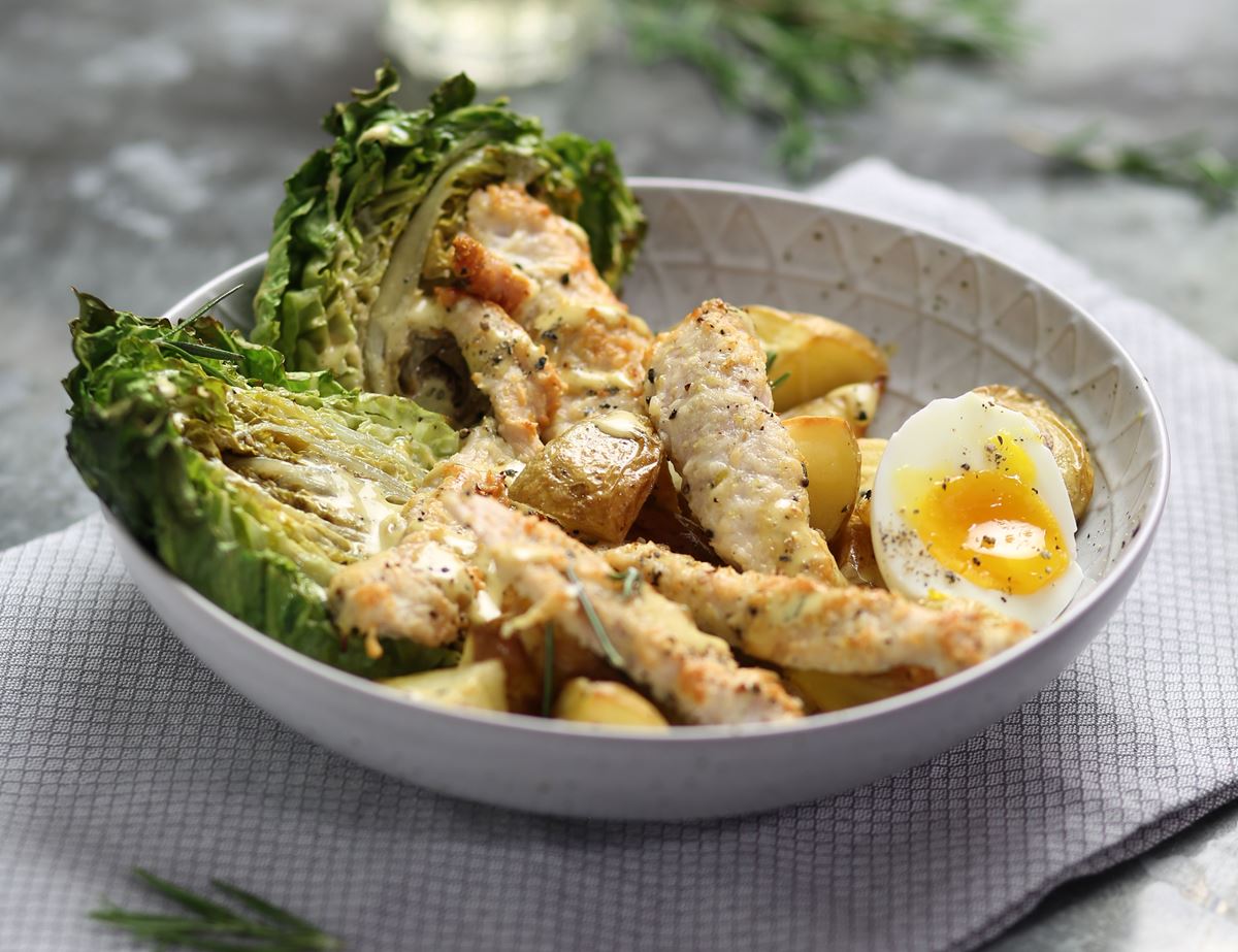 Roast Chicken Caesar Salad