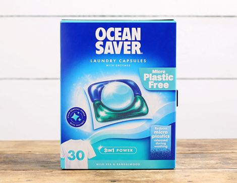 Bio Laundry Detergent Capsules, Ocean Saver (30 Washes)