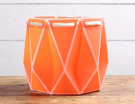 Self-Watering Origami Planter, Coral, POTR (18cm)