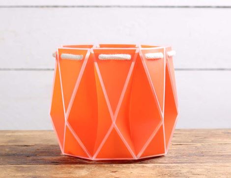 Self-Watering Origami Planter, Coral, POTR (15cm)