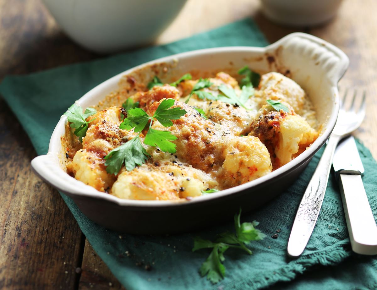 Romesco Cashew Cauliflower Cheese