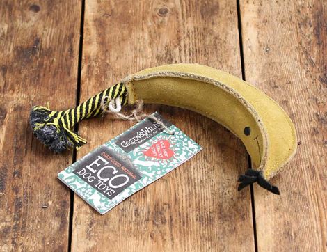 Barry the Banana, Eco Dog Toy, Non-Organic, Green & Wilds