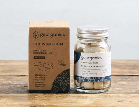 Peppermint Chewing Gum, Non-Organic, Georganics (pack of 30)