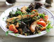 Cumin Grilled Chicken with Tahini Marinated Kale