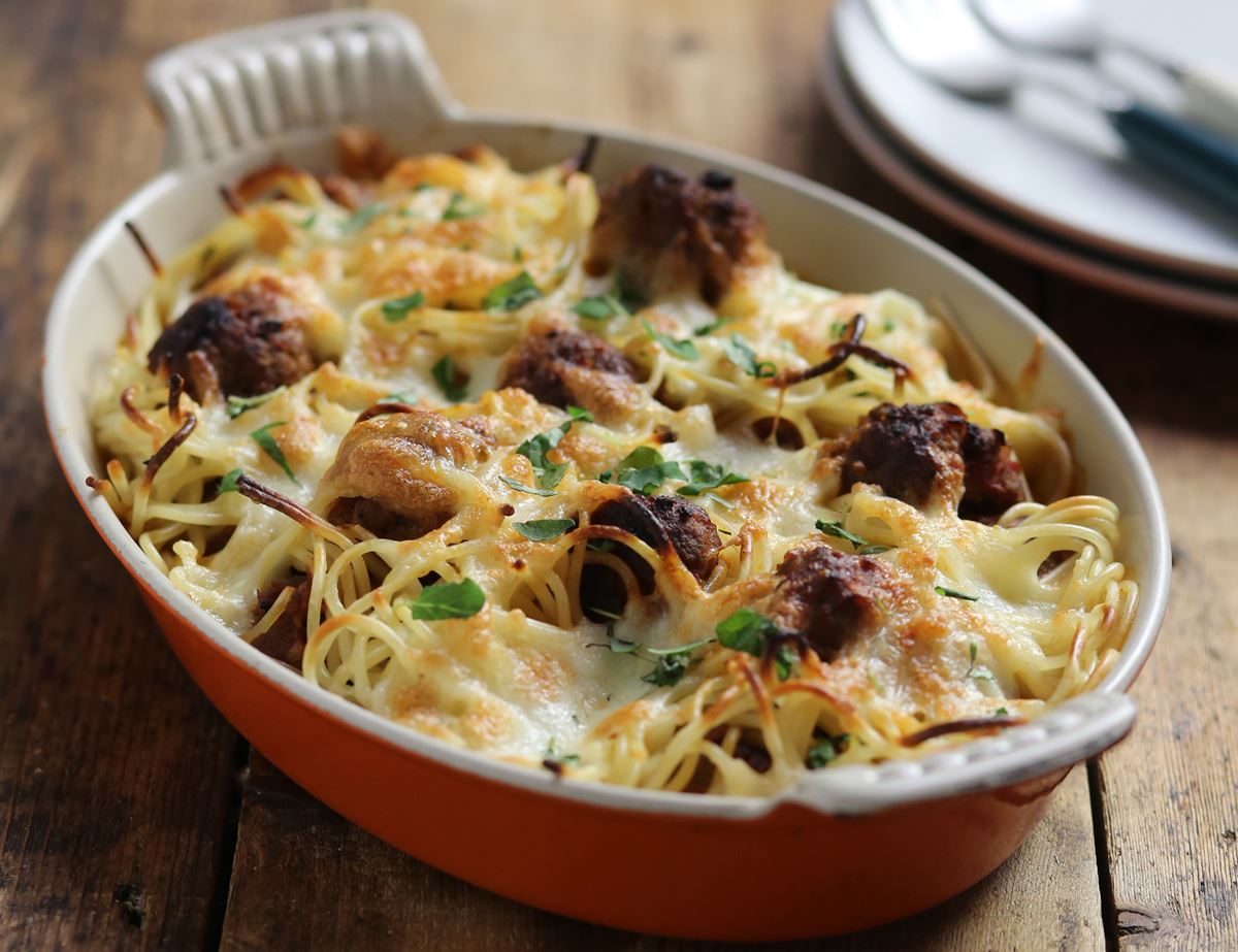 Meatball & Spaghetti Gratinato