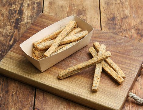 Parmesan & Poppyseed Cheese Straws, Organic, Authentic Bread Co. (100g)