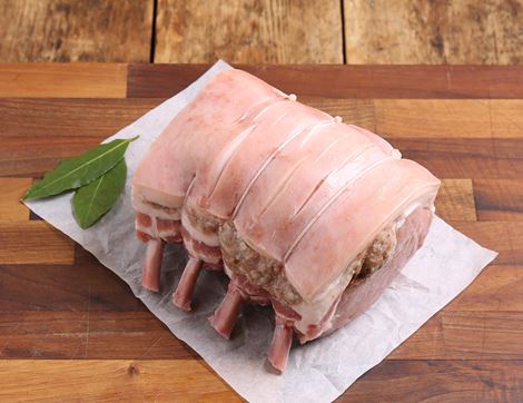 Rack of Pork with Smoked Bacon & Cranberry Stuffing, High Welfare, Non-Organic, Farmison (1.5kg)