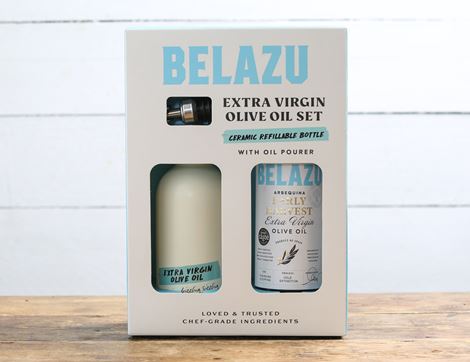 Olive Oil & Ceramic Bottle Gift Set, B-Corp, Non-Organic,  Belazu (500ml)