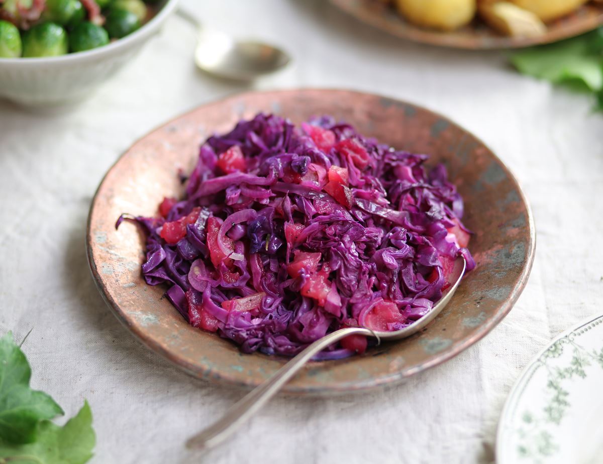 Honeyed Red Cabbage with Bramley Apples