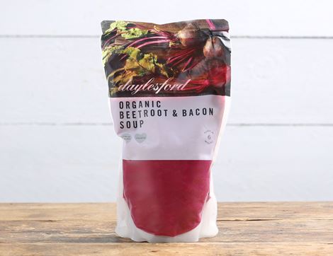 Beetroot & Smoked Bacon Soup, Organic, Daylesford (500ml)