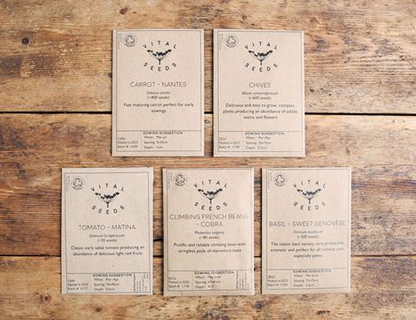 The Organic Garden Favourites Seed Collection, Organic, Vital Seeds