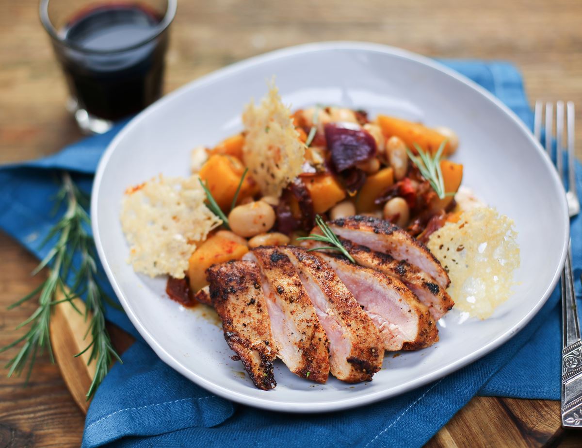 Spanish Pheasant with Parmesan Crisps