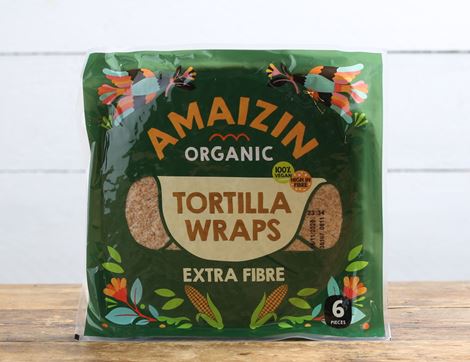 Tortilla Wraps, Extra Fibre, Organic, Amaizin (240g)