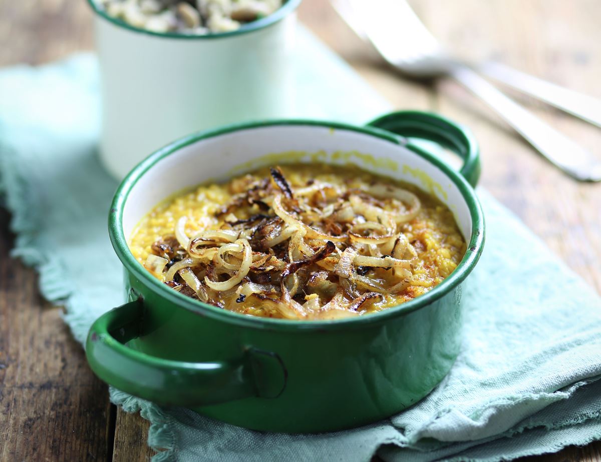 Bengali Masoor Daal & Mushroom Rice